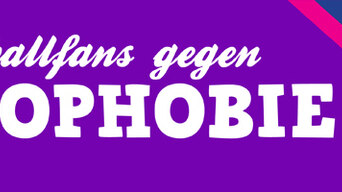 Banner Fußball gegen Homophobie